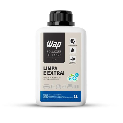 Detergente Limpador Concentrado WAP Limpa e Extrai 1L – Para Extratora e Estofados | Fragrância Cereja e Avelã