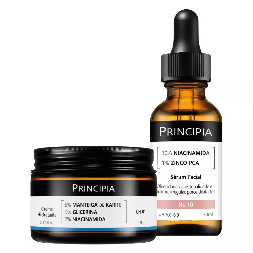 Principia Kit Diário com Niacinamida e Hidratante - Todo Tipo de Pele Dia/Noite