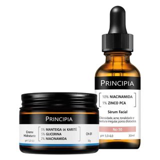 Principia Kit Diário com Niacinamida e Hidratante - Todo Tipo de Pele Dia/Noite