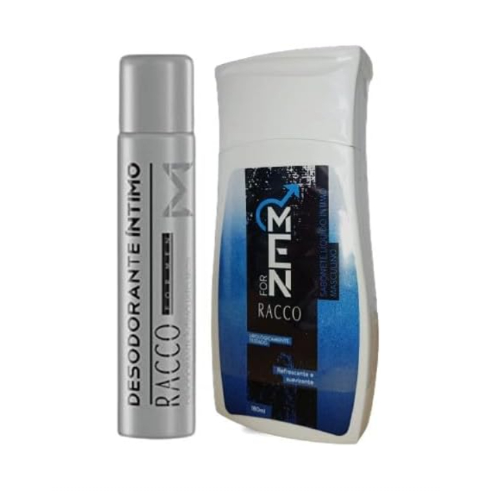 Kit Higiene Íntima For Men Racco Sabonete Masculino Íntimo Desodorante Homem