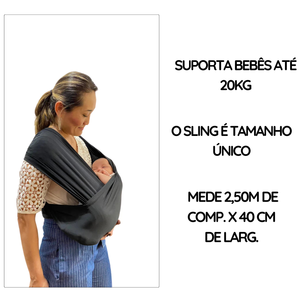 Canguru Sling Wrap USO PRATICO FACIL para Bebe Recém Nascido ate 20kg Carregador Canguru Maternidade Respiravel Passeio