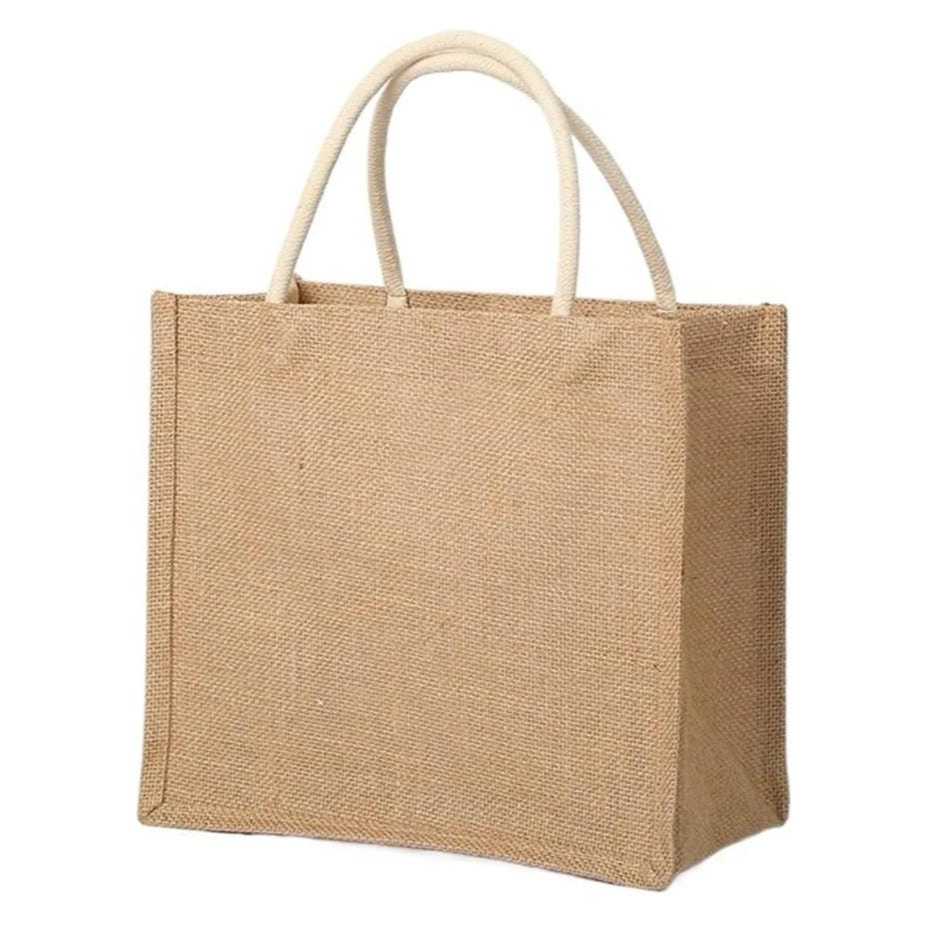 Bolsa Juta Spring Para Supermercado, Mini Saco De Juta Reutilizável em Oferta na Shopee