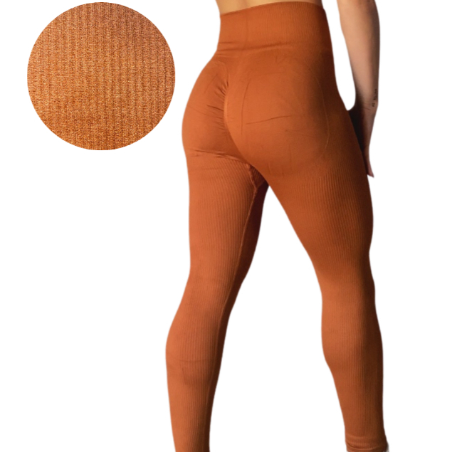 Calça Legging Empina Bumbum Feminina Canelada  Poliamida Modeladora Zero Transparência Corrida Academia