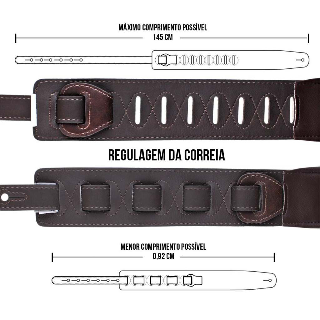 Correia Gliter Basso p/ guitarra/baixo/violão