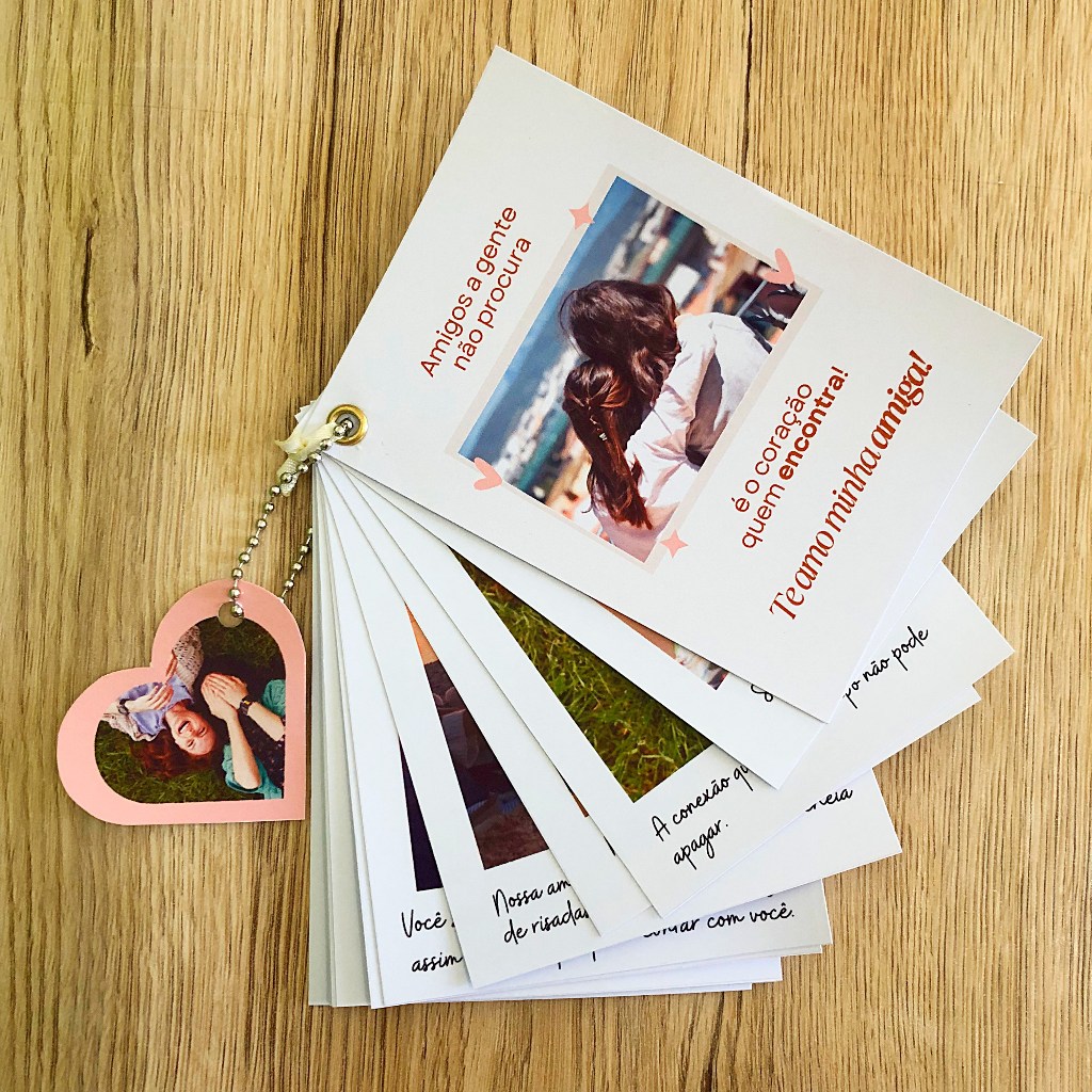 Mini Álbum de Fotos - TE AMO MINHA AMIGA/AMIGO MINIMALISTA -Presente Personalizado para sua Amiga (o) *leia a descrição*