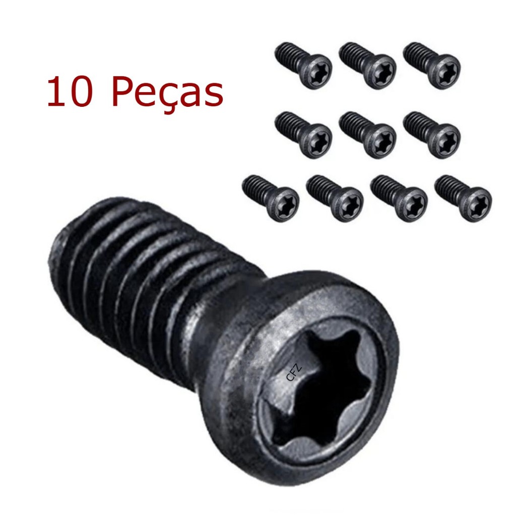 10 - Parafusos Torx M3,5 X 8 CNC - Fresa Torno Suporte Cabeçote