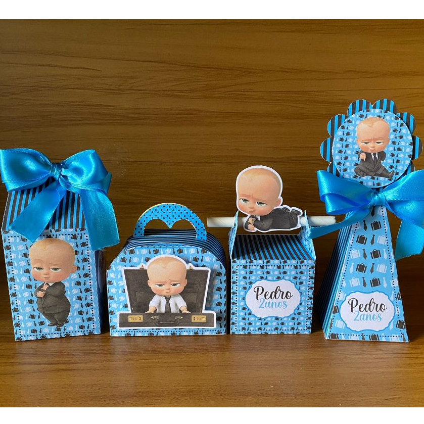 Kit Personalizados Caixinhas Poderoso Chefinho Lembrancinha Chá de bebe-Aniversario-festa