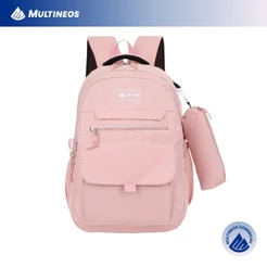 Mochila Escolar Com Estojo De Grande Capacidade Para Estudante Feminina Nylon Impermeavel