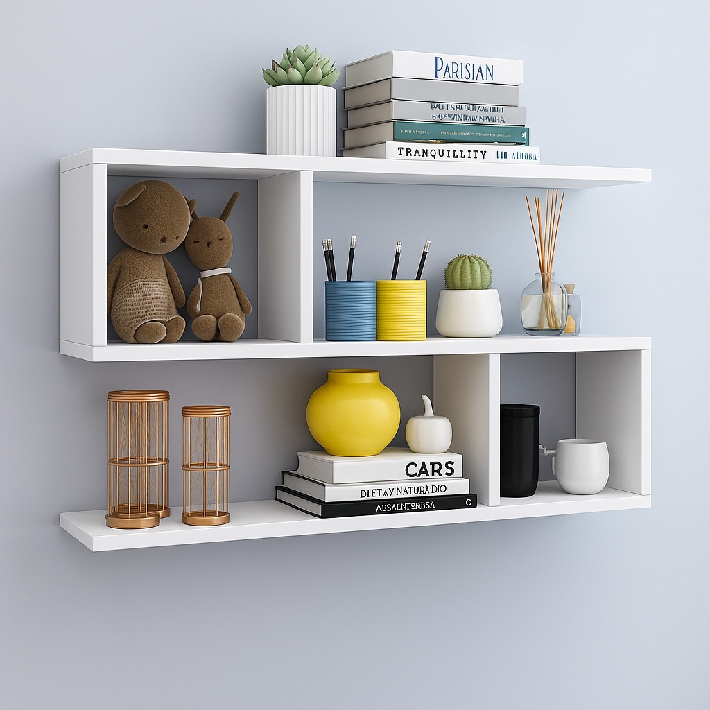 PRATELEIRA LIVREIRO 45X45CM PARA QUARTO SALA ESCRITORIO DESIGN MODERNO PARA DECORACAO E ORGANIZACAO