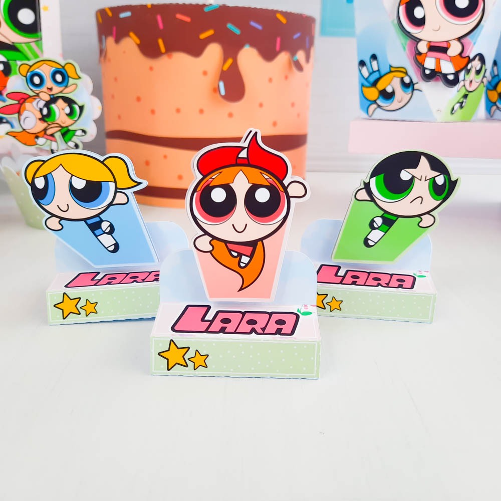 Porta Bis Lembrancinha Personalizada Decoração Festa - Meninas Super Poderosas  - Aniversário, mêsversário, chá de bebê
