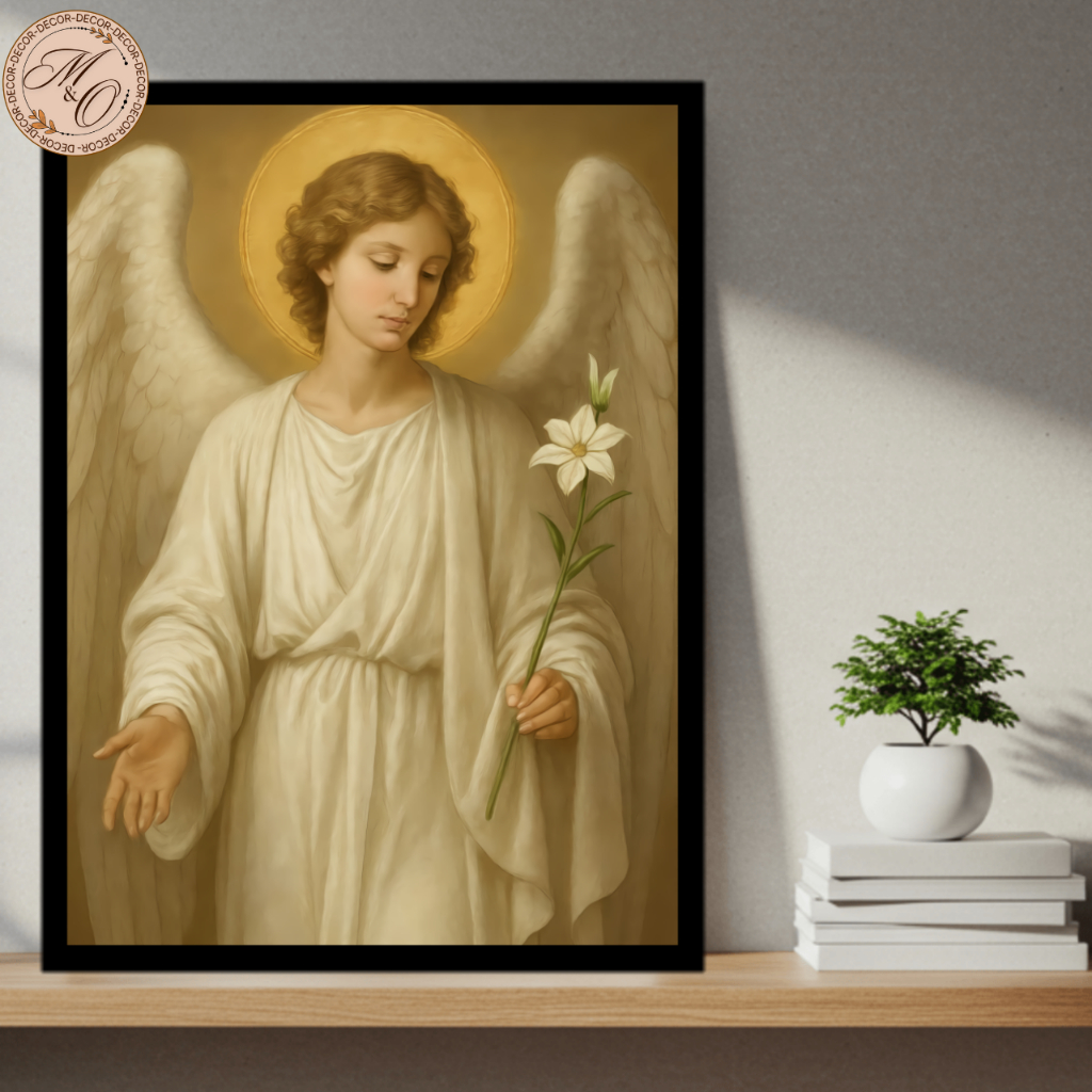 Quadro Decorativo Sala Religioso Arcanjo Mensageiro Deus São Gabriel Varios Tamanhos Modelos 1 Peça