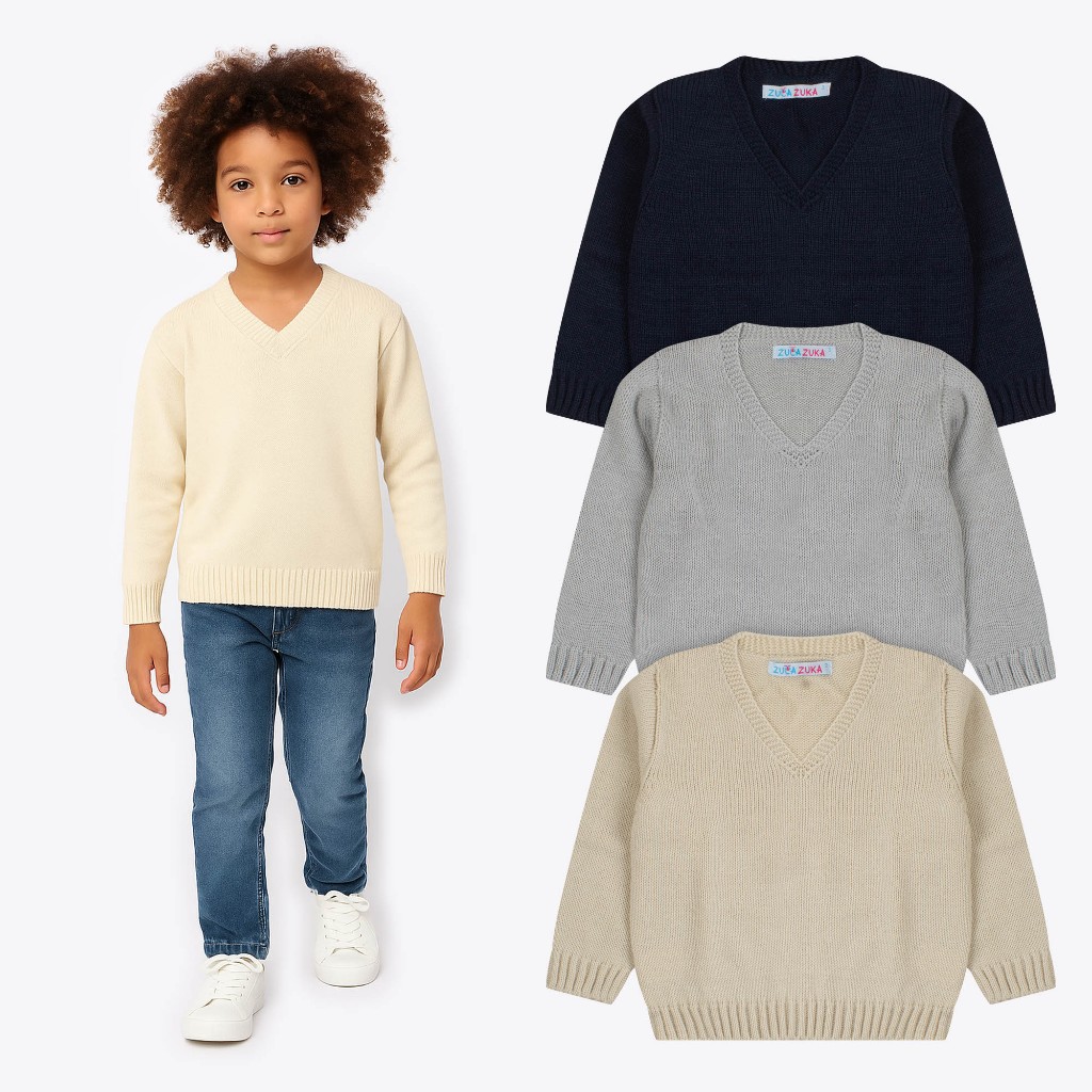 Kit 3 Blusas Tricô Infantil Bebê | Looks Quentinhos e Charme Garantido! 💕