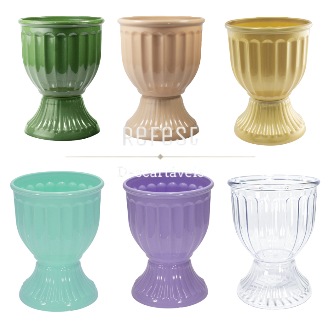 Vaso Romano Para Decoração Festa Acrílico 13cm X 18cm Diversas Cores