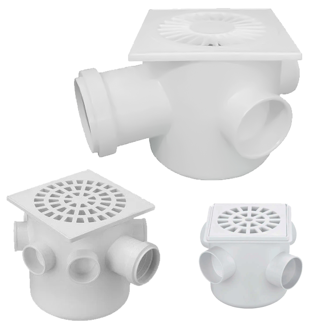 Caixa Sifonada Esgoto Gordura Branca Quadrada Super Resistente Vários Tamanhos E Saídas Qualidade em Oferta na Shopee