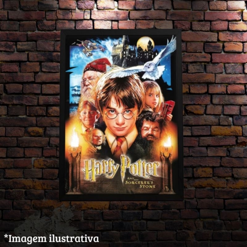 Quadro 3D/Pôster/Decoração Geek muda de imagem conforme o ângulo/ Harry Potter/ Presente Geek/universo bruxo!