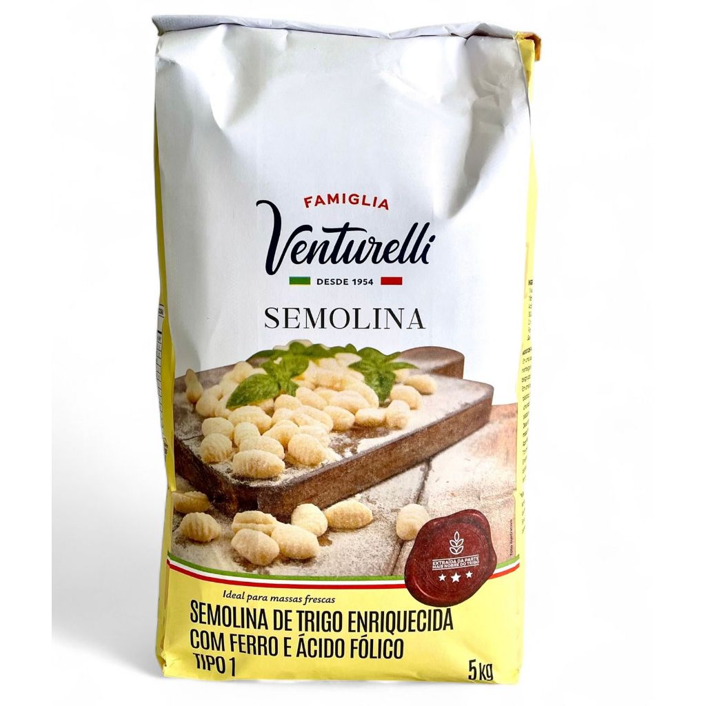 SEMOLINA DE TRIGO FAMIGLIA VENTURELLI – PACOTE DE 5 KG em Oferta na Shopee