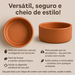 kit Comedouro Bebedouro Pet Cachorro , Gatos, 500 ml 1L 2L pote cerâmica para ração