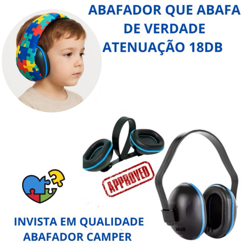 🇧🇷Abafador autismo, abafador de ruídos autista, fone abafador autista, com regulador de tamanho