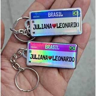 Chaveiro Placa Mercosul Holografico em Oferta na Shopee