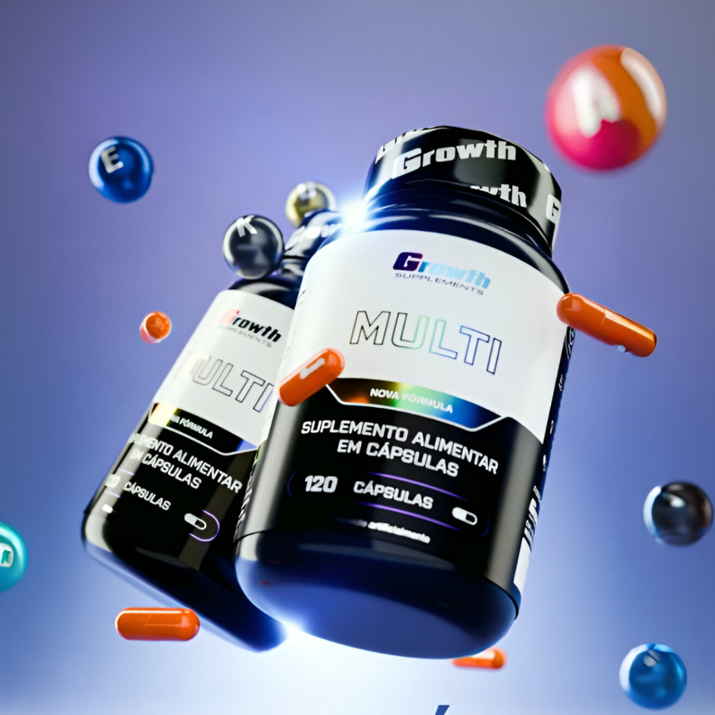 Kit 2x Multivitaminico 120 cápsulas Growth Suplementos Vitamina C B12 A D Z 100% ORIGINAL