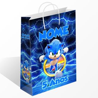 Sacolinha Surpresa Sonic Raios Personalizada com Nome e Idade Lembrancinha em Oferta na Shopee