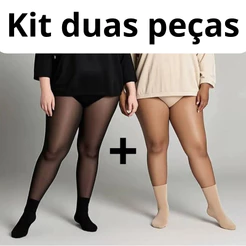Kit Meia Calça Fina Fio 70 Plus Size – Veste do 36 ao 58 | Conforto e Alta Elasticidade