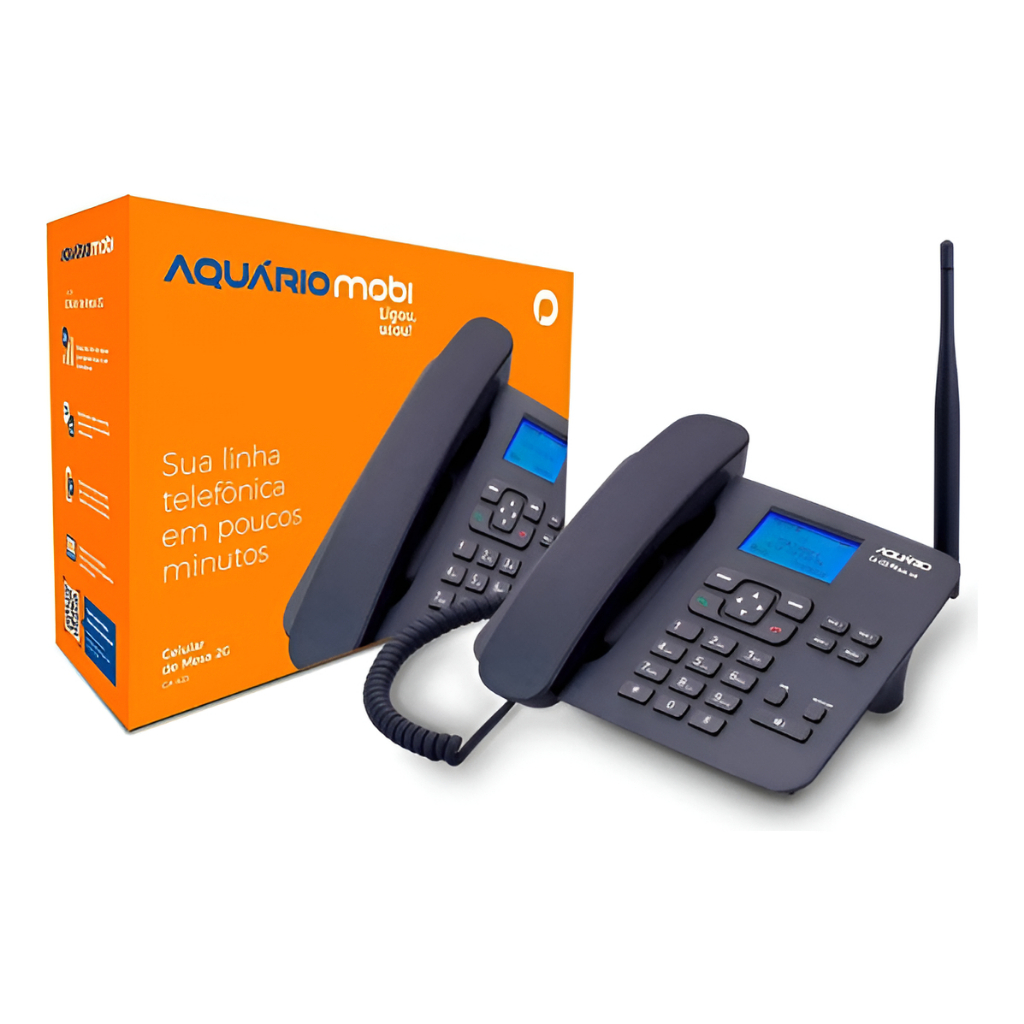 Telefone Fixo Aquário Ca-42s Dual Chip Antena Interna 2G