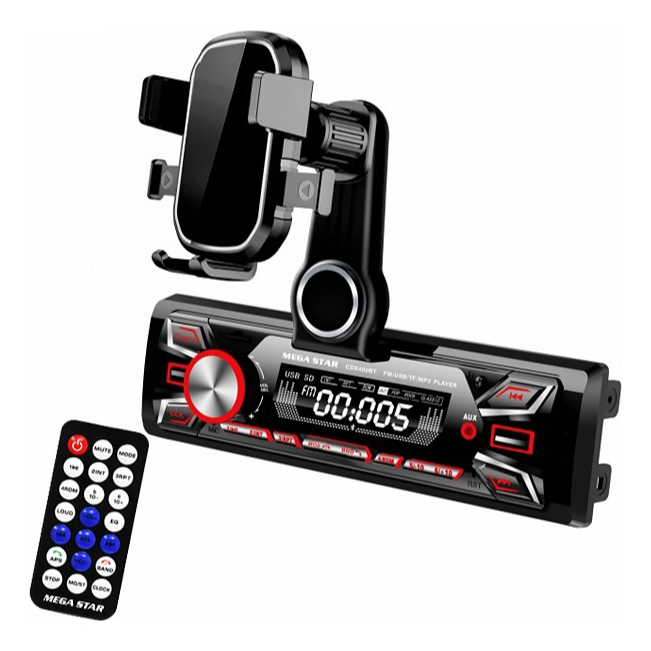 Toca MP3 USB Mega Star CDX400BT com Suporte para Celular Conexão Bluetooth