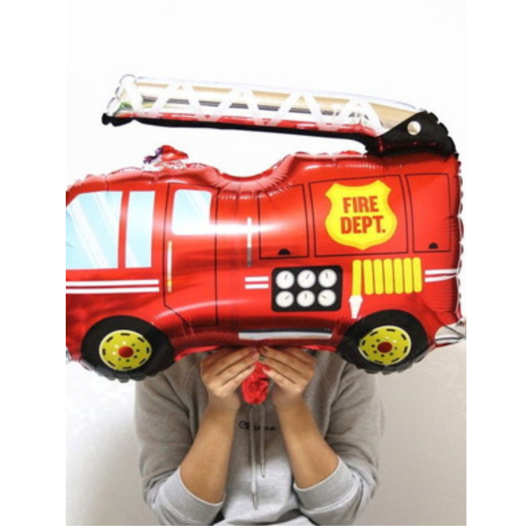 5 Balão Bombeiro Metalizado Gigante Viatura Carro Decoração Festa Aniversário