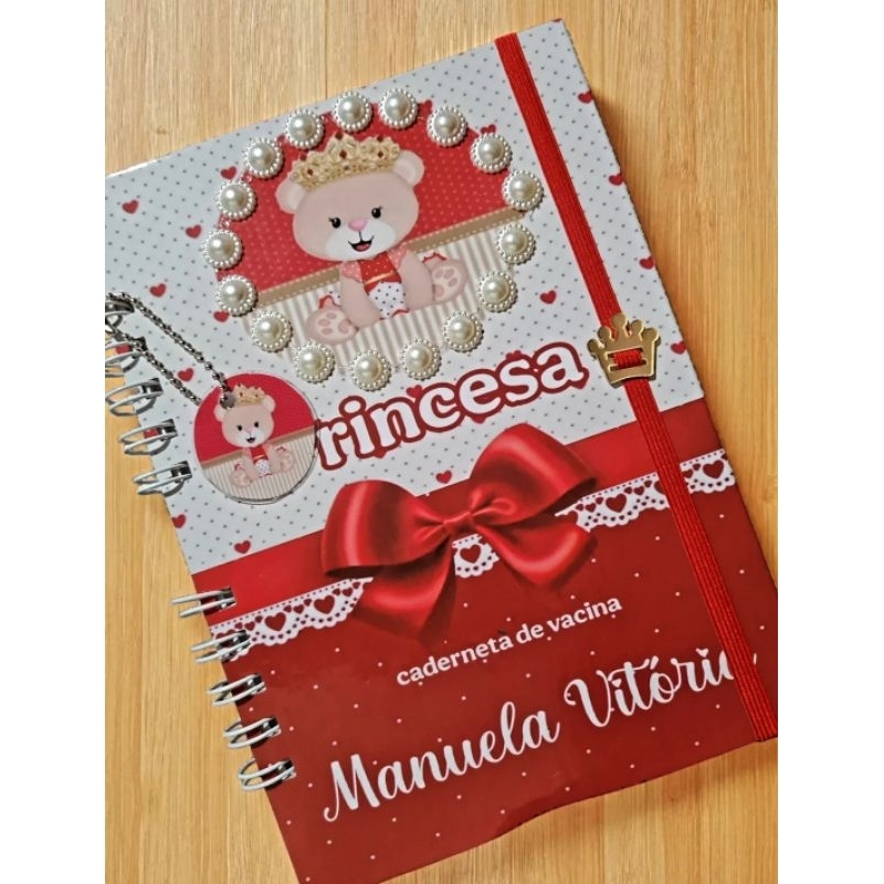 caderneta de saúde(vacina) completa espiral de ferro chaveiro e elastico com passante envio em 24hs (Entrega Rapida em Oferta na Shopee