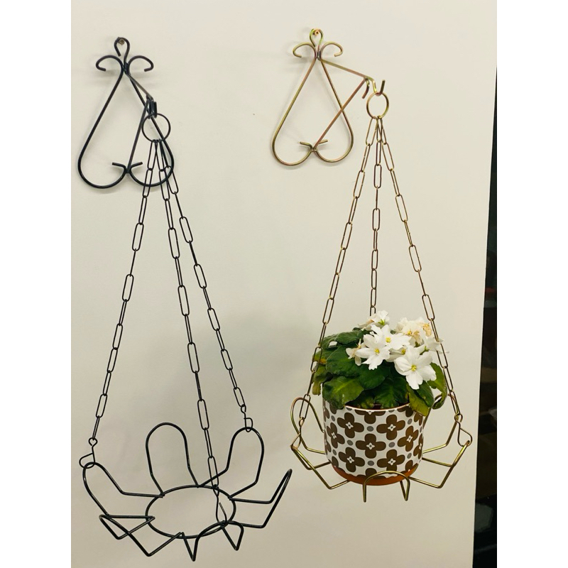 Suporte de Vaso De Pendurar + Floreira modelo Margarida. em Oferta na Shopee