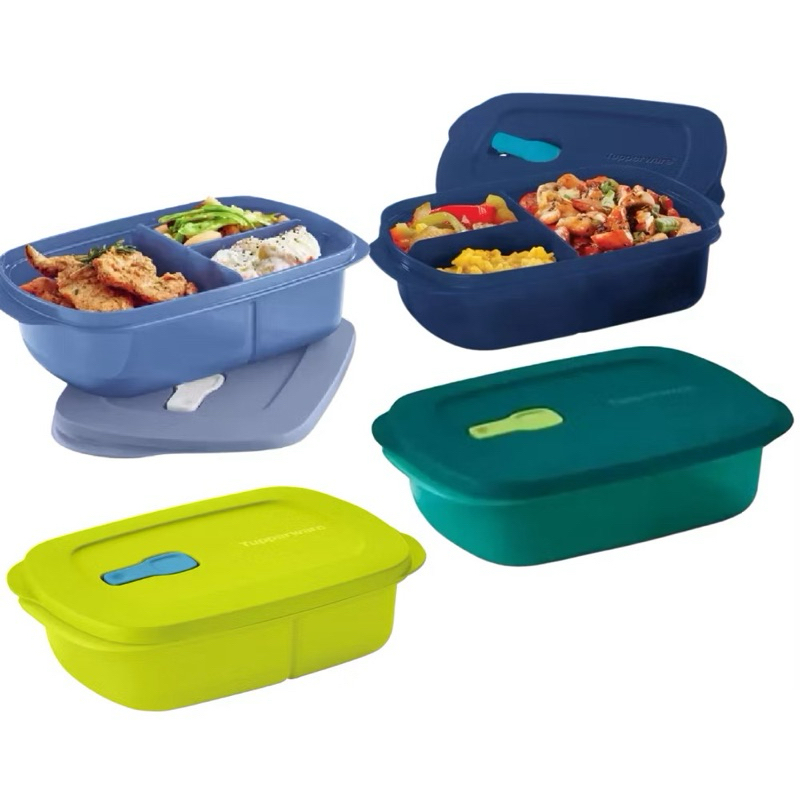 Tupperware Cristalwave Retangular com Divisória 1 litro