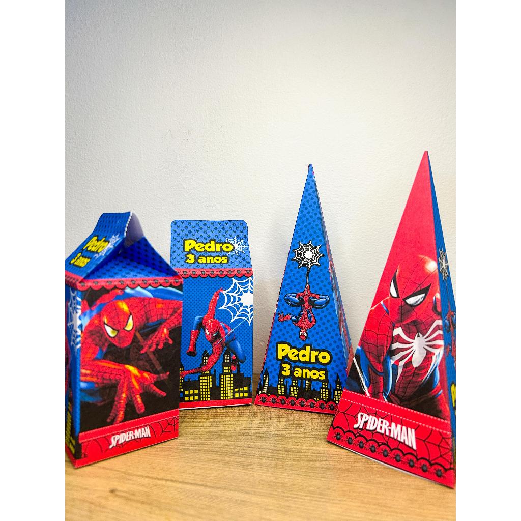 Kit Caixinhasrsonalizadas PEGUE E MONTE Festa Homem Aranha kit Lembrancinhas Homem Aranha Personalizadas