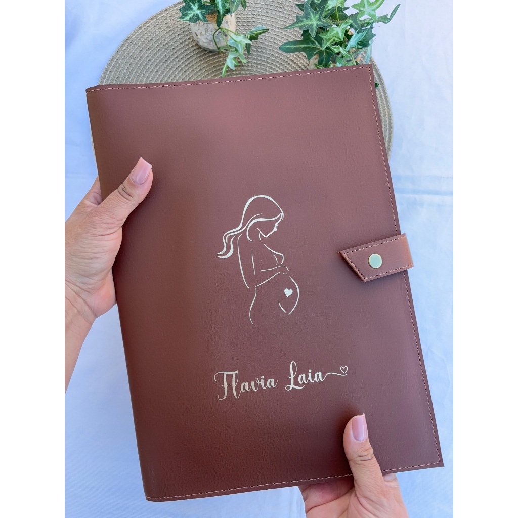 PASTA PORTA DOCUMENTOS DA GESTANTE PERSONALIZADO / PASTA ORGANIZADORA / PRÉ-NATAL/ DOCUMENTOS DO BEBÊ em Oferta na Shopee