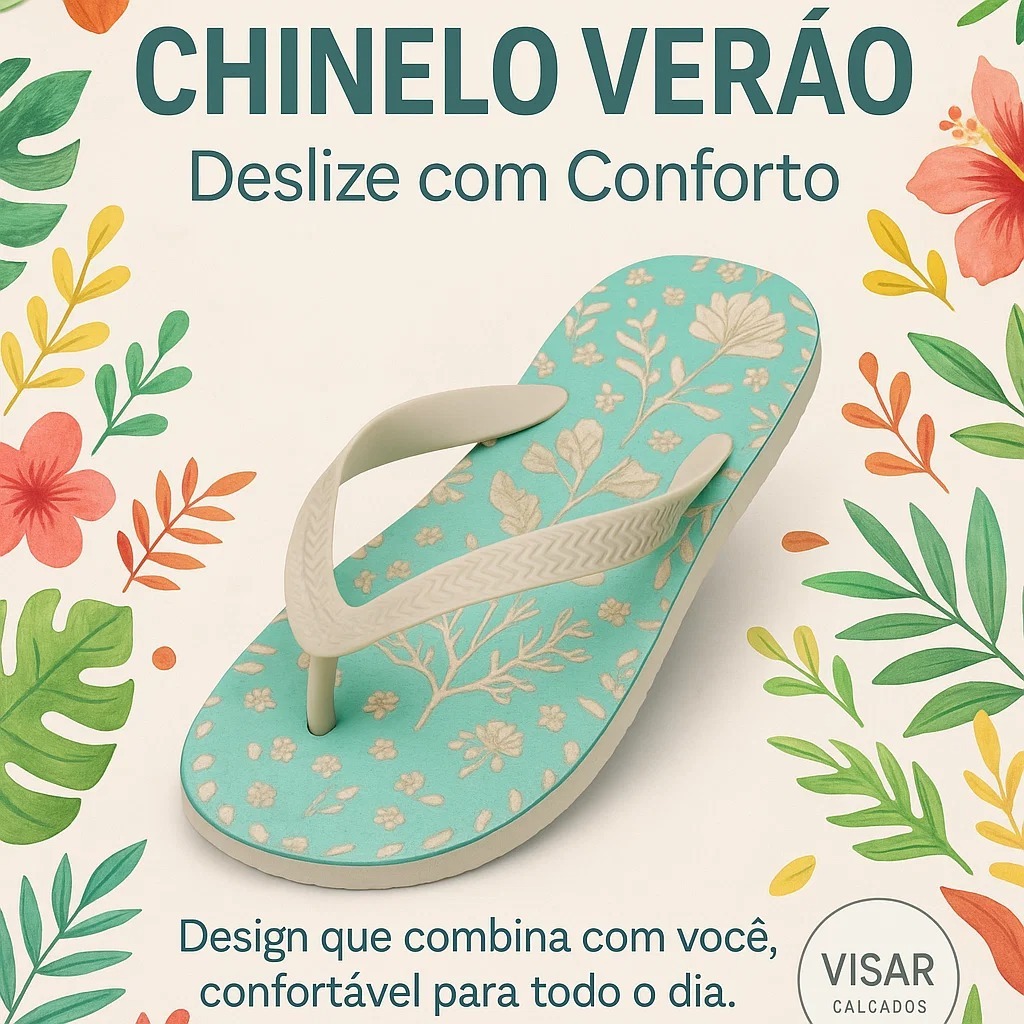 Sandália Feminina FRM Chinelo Casual Confortável Respirável Antiderrapante Para o Verão 33 ao 40