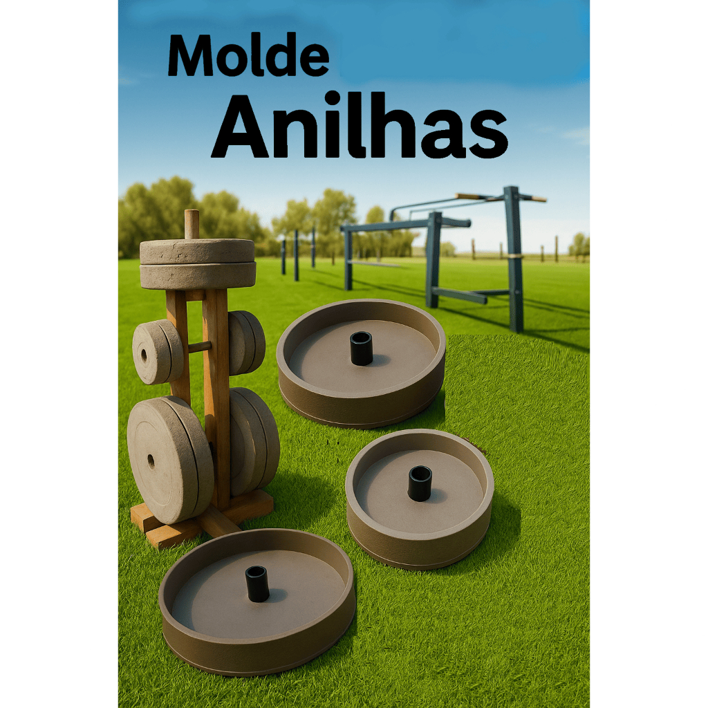 Molde Anilha Concreto Kit: 10kg/5kg/2kg