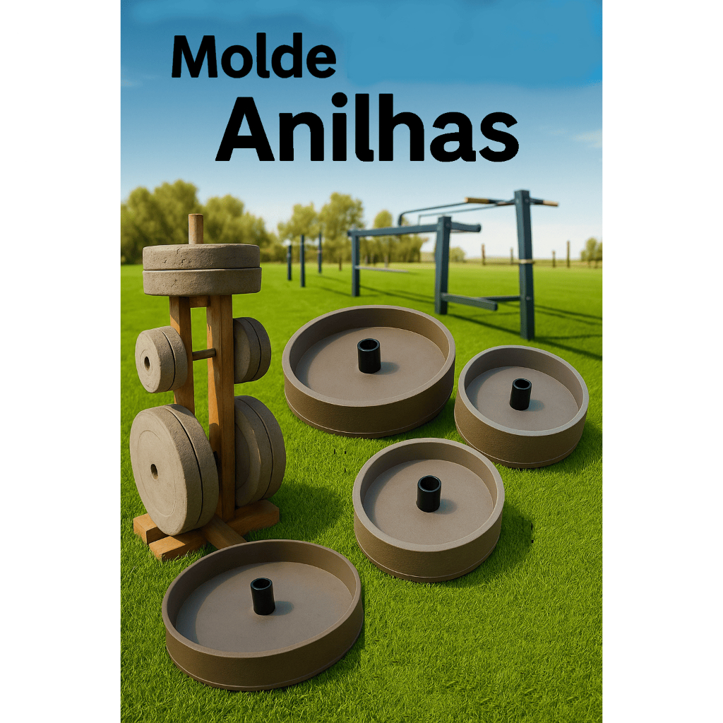 Molde Anilha Concreto Kit 10kg/5kg/2kg/1kg