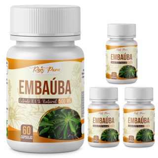 Kit 4x Embaúba | Extrato 100% Natural | 500 Mg - 60 cápsulas em Oferta na Shopee