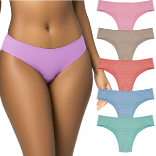 Kit Calcinhas 100% Algodao Básica dia a dia CONFORTO Calcinhas Lisas em Oferta na Shopee