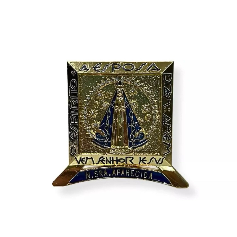 LEMBRANÇA NICHO NOSSA SENHORA APARECIDA PRATA DOURADO