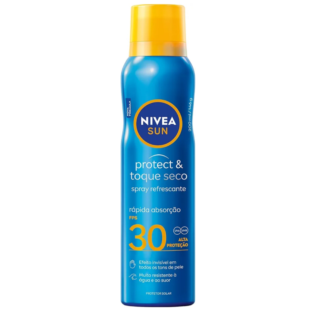 Protetor Solar Spray Protect & Toque Seco FPS 30 Nivea Sun Frasco 200ml