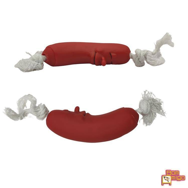Mordedor Salsicha para cachorro - Qualidade Premium - Envio Imediato- W6025