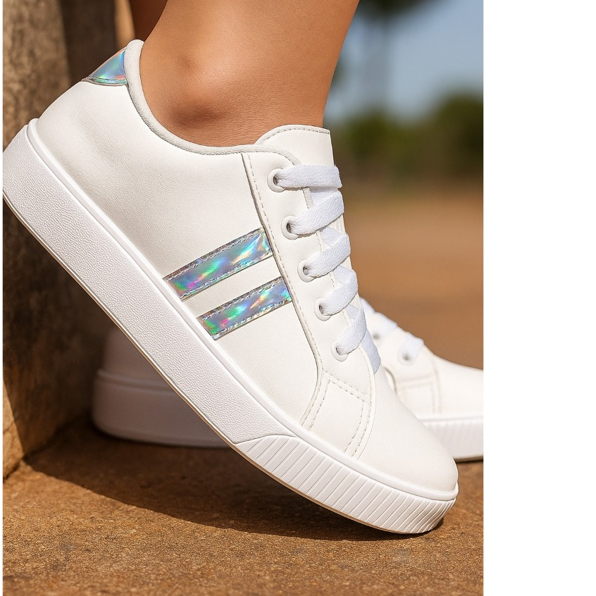 Tênis Infantil Menina Casual Feminino Escolar Anatômico Confortável Branco em Oferta na Shopee