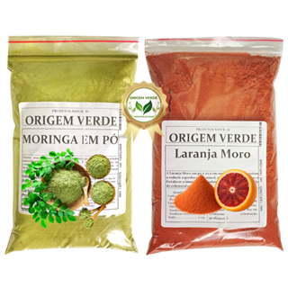 Kit Laranja Moro + Moringa em pó 100% Natural em Oferta na Shopee