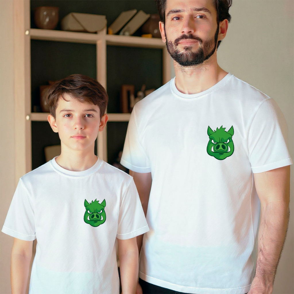 Kit 2 Camisetas Pai e Filho Estampada Palmeiras Verdão Camisa Dia Dos Pais 100% Algodão Premium Masculino Feminino Blusa