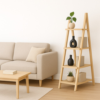 Estante Decoração de Ambiente Madeira | Prateleira A-Frame Design escada Moderno p/ Sala Quarto Escritório casa decora em Oferta na Shopee