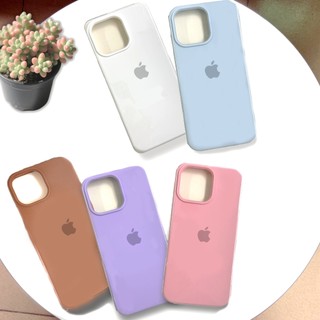 Capa de silicone com toque suave proteção completa adequada para iPhone 11 12 13 14 15 Pro Max Plus