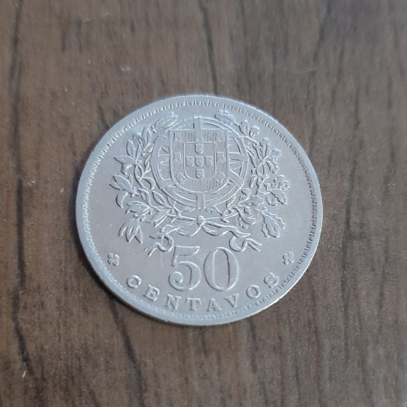 Moeda Portugal 🇵🇹 50 centavos Cupro-Níquel 1952
