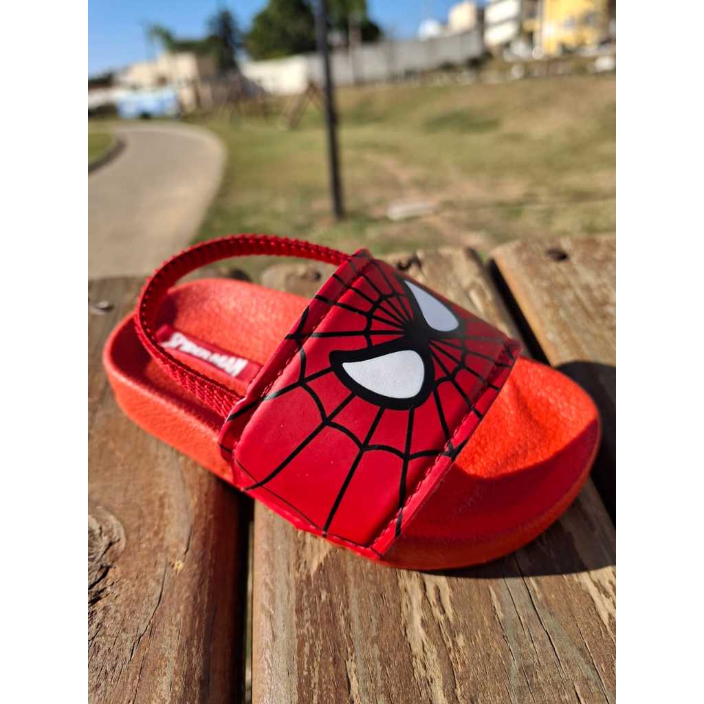 Chinelo Slide baby bebe Homem-Aranha com Elástico – Conforto, Estilo e Segurança no Passeio
