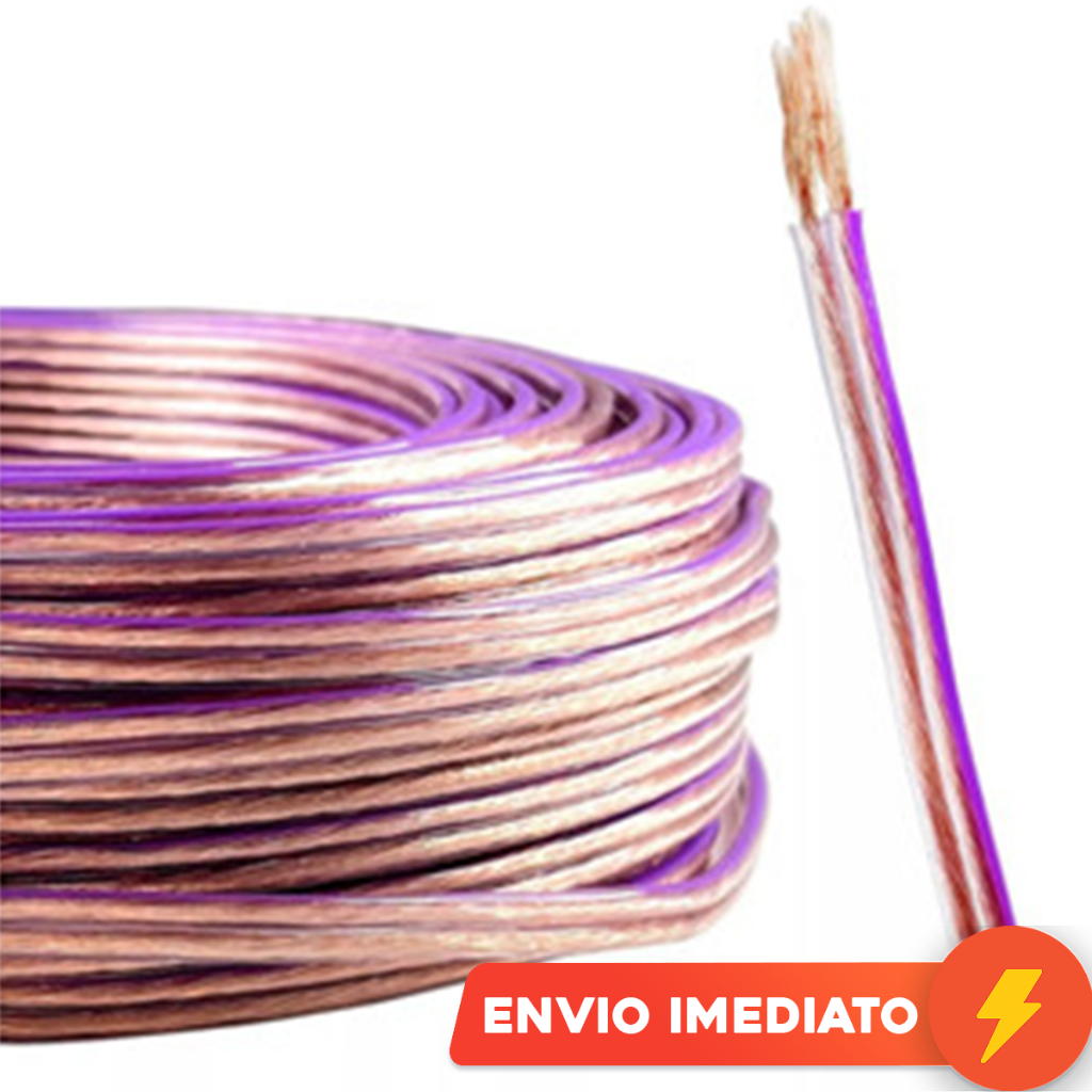 Fio Paralelo 2x2,5mm 100% Cobre 50m Alto Falante Technoise